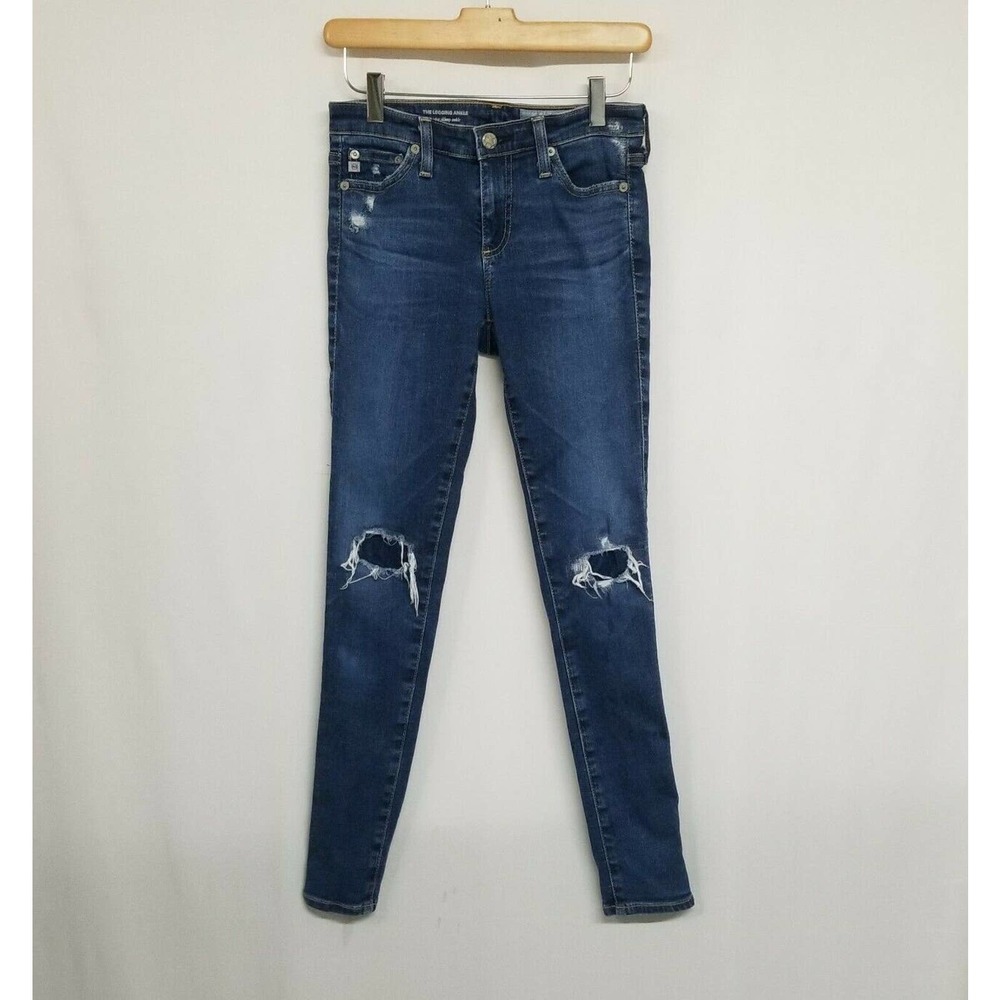 AG Distressed The Legging Skinny Ankle Jeans